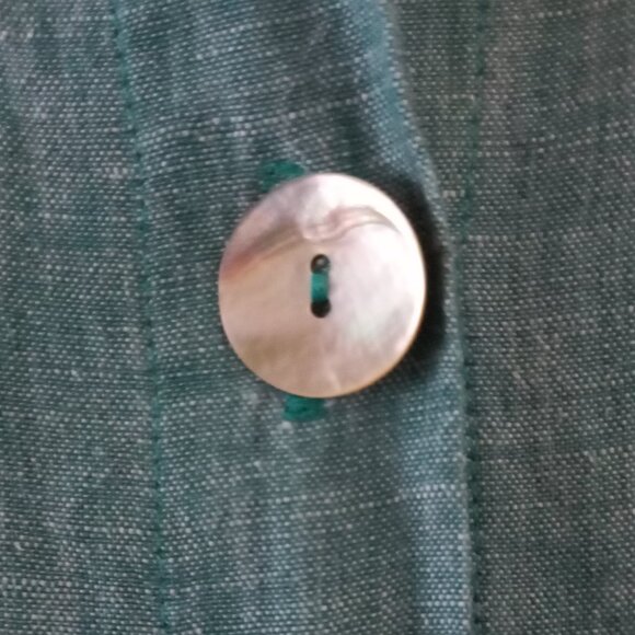 BRYN WALKER turquoise linen oversized jacket - Picture 5 of 9